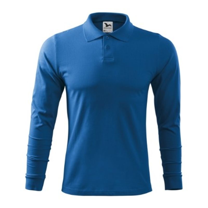 Fashion, accesorii si bijuterii - Barbati - Imbracaminte - Tricouri si bluze barbati - Tricou polo pentru barbati, Single J. LS 211, Malfini, albastru - L - Infinity.ro