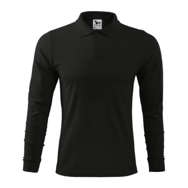 Fashion, accesorii si bijuterii - Barbati - Imbracaminte - Tricouri si bluze barbati - Tricou polo pentru barbati, Single J. LS 211, Malfini, negru - XL - Infinity.ro