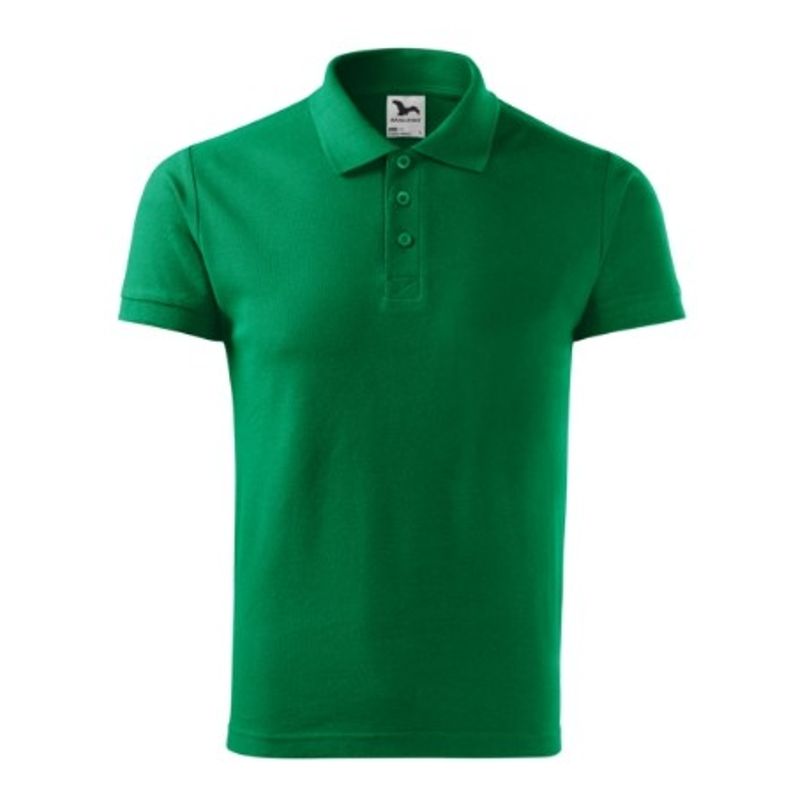 Fashion, accesorii si bijuterii - Barbati - Imbracaminte - Tricouri si bluze barbati - Tricou polo pentru barbati, Cotton Heavy 215, Malfini, verde mediu - 2XL - Infinity.ro