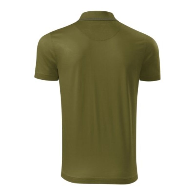 Fashion, accesorii si bijuterii - Barbati - Imbracaminte - Tricouri si bluze barbati - Tricou polo barbati Malfini Grand 259 – bumbac mercerizat, guler contrast, clasic elegant, avocado green - M - Infinity.ro