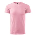 Fashion, accesorii si bijuterii - Barbati - Imbracaminte - Tricouri si bluze barbati - Tricou pentru barbati Malfini Basic 129, bumbac 160 g/mp, croiala tubulara, roz - 4XL - Infinity.ro