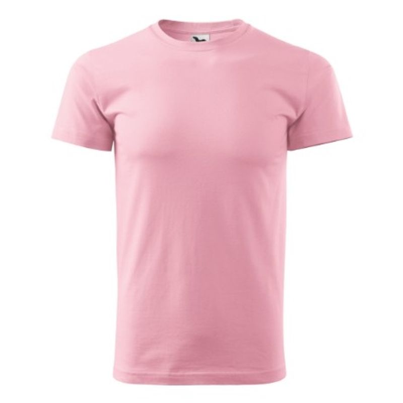 Fashion, accesorii si bijuterii - Barbati - Imbracaminte - Tricouri si bluze barbati - Tricou pentru barbati Malfini Basic 129, bumbac 160 g/mp, croiala tubulara, roz - 4XL - Infinity.ro