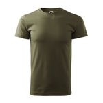 Fashion, accesorii si bijuterii - Barbati - Imbracaminte - Tricouri si bluze barbati - Tricou pentru barbati Malfini Basic 129, bumbac 160 g/mp, croiala tubulara, militar - 4XL - Infinity.ro