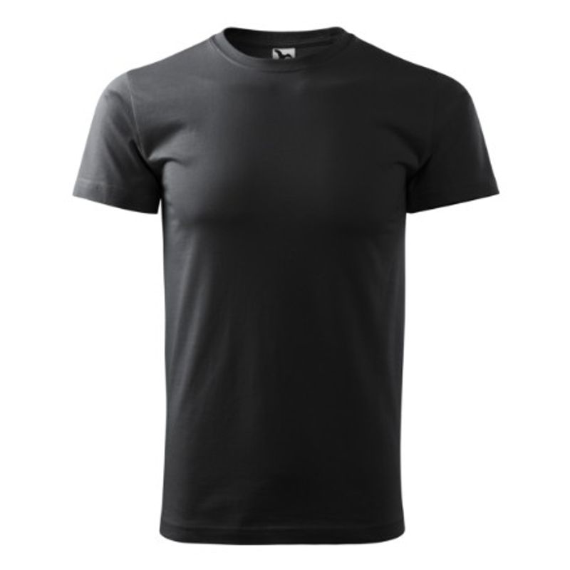 Fashion, accesorii si bijuterii - Barbati - Imbracaminte - Tricouri si bluze barbati - Tricou pentru barbati Malfini Basic 129, bumbac 160 g/mp, croiala tubulara, ebony gray - S - Infinity.ro