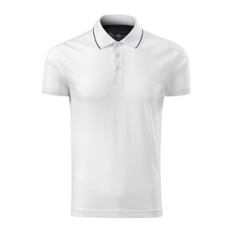 Fashion, accesorii si bijuterii - Barbati - Imbracaminte - Tricouri si bluze barbati - Tricou polo barbati Malfini Grand 259 – bumbac mercerizat, guler contrast, clasic elegant, alb - XL - Infinity.ro