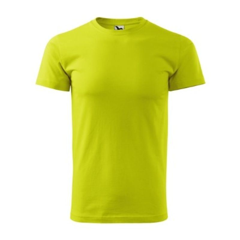 Fashion, accesorii si bijuterii - Barbati - Imbracaminte - Tricouri si bluze barbati - Tricou pentru barbati Malfini Basic 129, bumbac 160 g/mp, croiala tubulara, verde lime - M - Infinity.ro