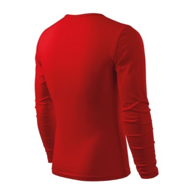 Fashion, accesorii si bijuterii - Barbati - Imbracaminte - Tricouri si bluze barbati - Tricou pentru barbati Malfini Fit-T LS 119, bumbac 160 g/mp, slim fit, maneca lunga, roşu - 2XL - Infinity.ro