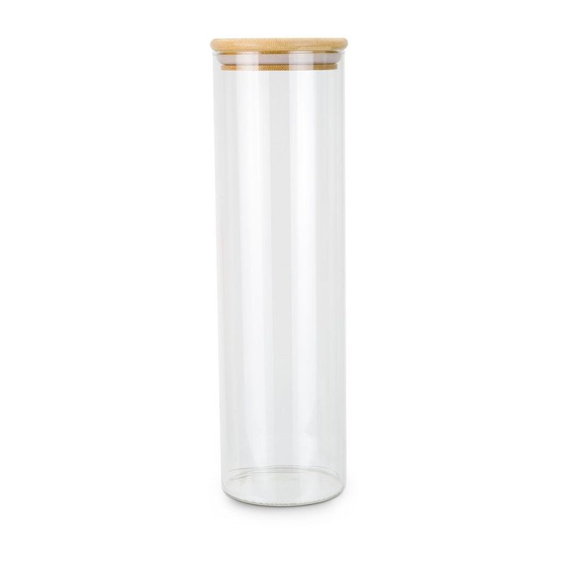 Casa si Gradina - Bucatarie si vesela - Organizare si depozitare bucatarie - Borcane si capace - Borcan depozitare Rominox Longo, 1,4 L, pentru paste lungi, capac bambus, etansare - Infinity.ro