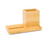Carti si Birotica - Birotica - Accesorii de birou - Suporturi accesorii birou - Organizator birou Rominox Desk, bambus, suport telefon, compartimente, 18 x 9 x 10 cm - Infinity.ro
