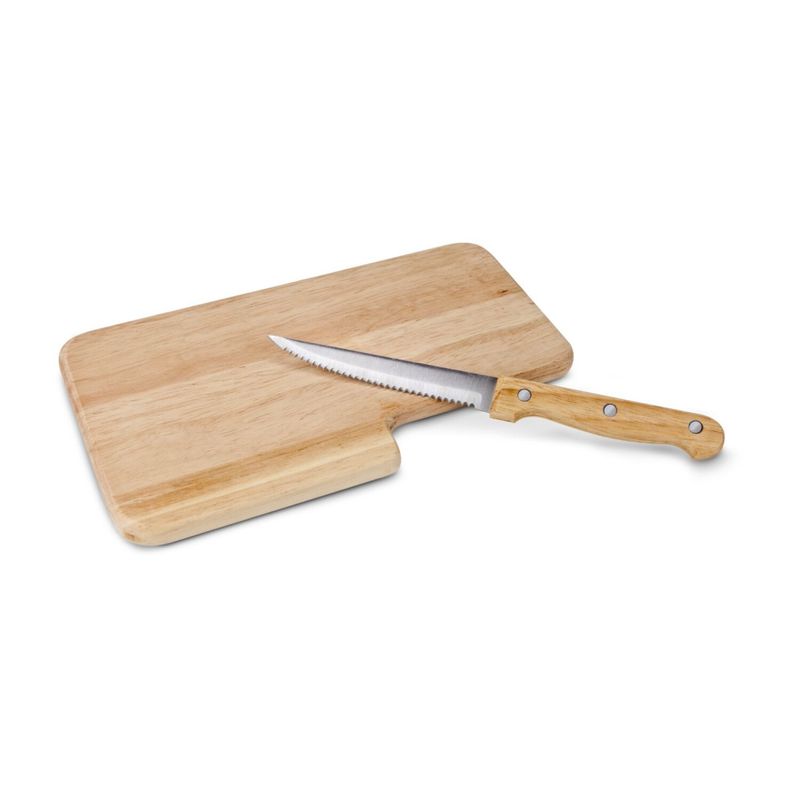 Casa si Gradina - Bucatarie si vesela - Ustensile bucatarie - Tocatoare de bucatarie - Tocator mic dejun Rominox Cena, lemn, cutit integrat zimtat, pentru snackuri, 23 x 14,5 cm - Infinity.ro