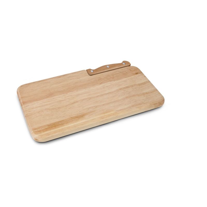 Casa si Gradina - Bucatarie si vesela - Ustensile bucatarie - Tocatoare de bucatarie - Tocator mic dejun Rominox Cena, lemn, cutit integrat zimtat, pentru snackuri, 23 x 14,5 cm - Infinity.ro