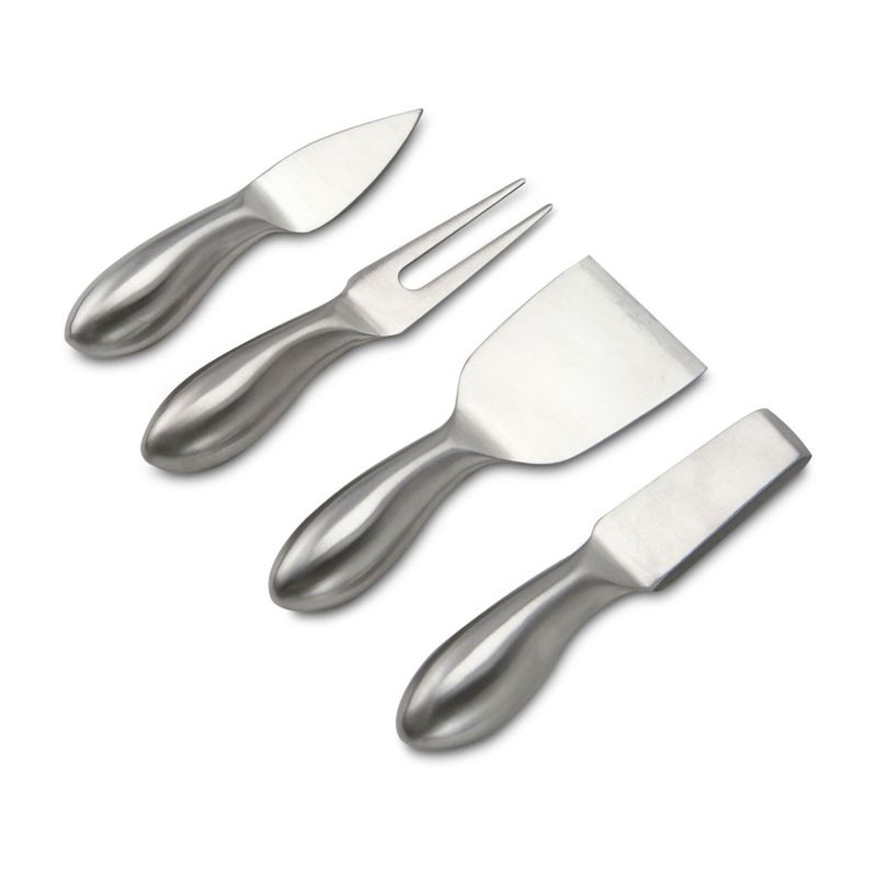 Casa si Gradina - Bucatarie si vesela - Vesela si tacamuri - Cutite si seturi de cutite - Bloc cutite branza Rominox Novo, 4 piese, suport magnetic, lemn negru, 6 x 6 x 8,5 cm - Infinity.ro