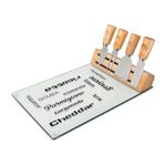 Casa si Gradina - Bucatarie si vesela - Vesela si tacamuri - Platouri de bucatarie - Set branzeturi Rominox Vetro, placa sticla, 4 ustensile inox, suport magnetic, 30 x 20 cm - Infinity.ro