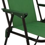 Sport si Outdoor - Camping - Mobilier pentru camping - Scaune camping - Scaun pliabil de gradina cu spatar inalt, verde, cadru metalic, max. 100 kg, 51x53x90 cm - Infinity.ro
