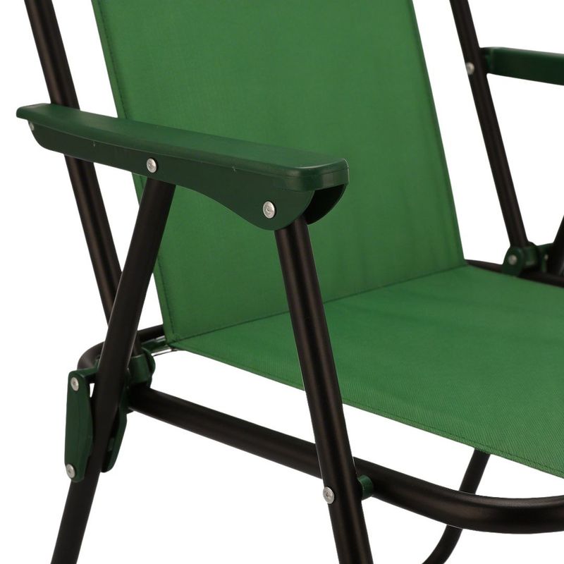 Sport si Outdoor - Camping - Mobilier pentru camping - Scaune camping - Scaun pliabil de gradina cu spatar inalt, verde, cadru metalic, max. 100 kg, 51x53x90 cm - Infinity.ro