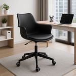 Casa si Gradina - Mobilier - Scaune si fotolii - Scaune - Scaun de birou INEZ, Jumi, negru, reglabil pe inaltime, cu roti si brate - Infinity.ro