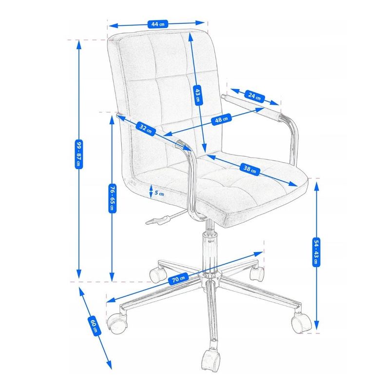 Casa si Gradina - Mobilier - Scaune si fotolii - Scaune - Scaun de birou QUATRO, Jumi, catifea neagra, reglabil pe inaltime, cu roti si brate metalice - Infinity.ro