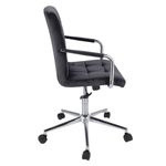 Casa si Gradina - Mobilier - Scaune si fotolii - Scaune - Scaun de birou QUATRO, Jumi, catifea neagra, reglabil pe inaltime, cu roti si brate metalice - Infinity.ro