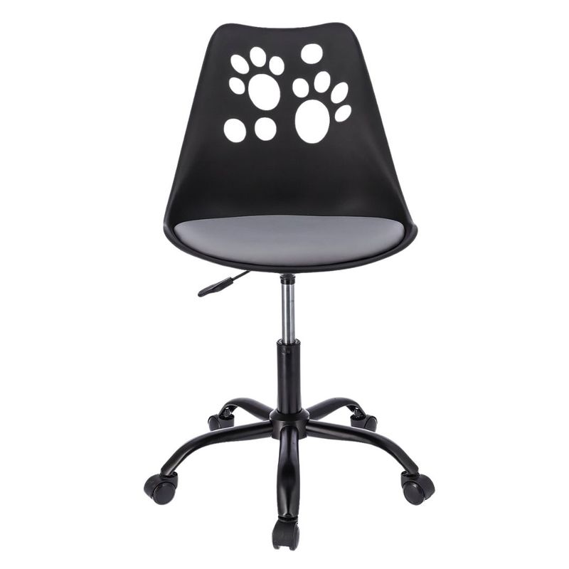 Casa si Gradina - Mobilier - Scaune si fotolii - Scaune - Scaun de birou ergonomic pivotant Joy, reglabil pe inaltime, cu roti si perna de sezut, negru/gri - Infinity.ro