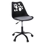Casa si Gradina - Mobilier - Scaune si fotolii - Scaune - Scaun de birou ergonomic pivotant Joy, reglabil pe inaltime, cu roti si perna de sezut, negru/gri - Infinity.ro