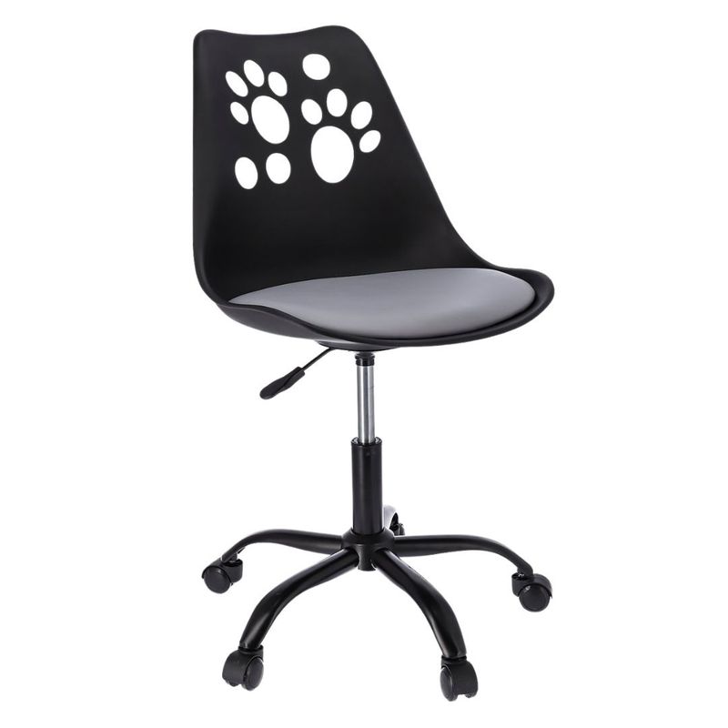 Casa si Gradina - Mobilier - Scaune si fotolii - Scaune - Scaun de birou ergonomic pivotant Joy, reglabil pe inaltime, cu roti si perna de sezut, negru/gri - Infinity.ro
