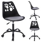 Casa si Gradina - Mobilier - Scaune si fotolii - Scaune - Scaun de birou ergonomic pivotant Joy, reglabil pe inaltime, cu roti si perna de sezut, negru/gri - Infinity.ro