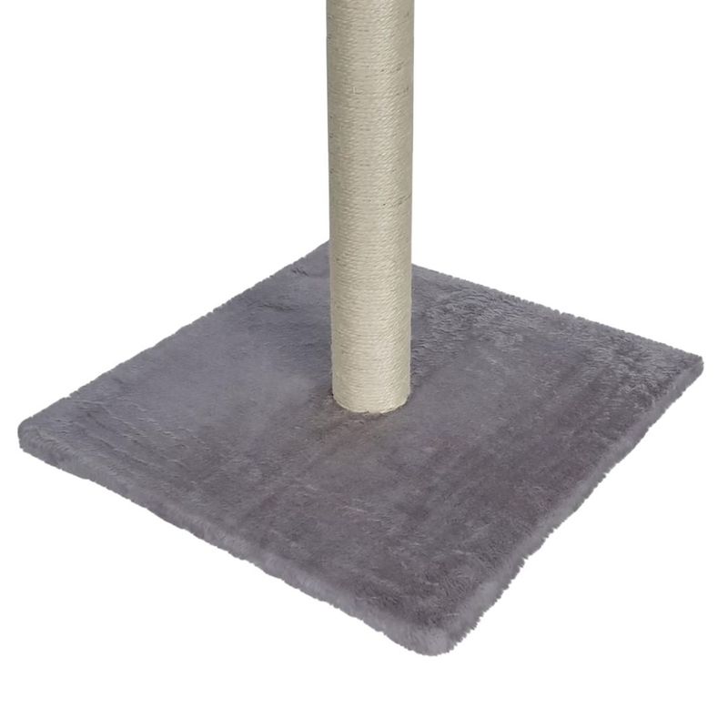 Petshop - Accesorii petshop - Jucarii animale - Ansambluri de joaca - Ansamblu de joaca si stalp sisal pentru pisici, Jumi, cu clopotei, gri, 81 cm - Infinity.ro