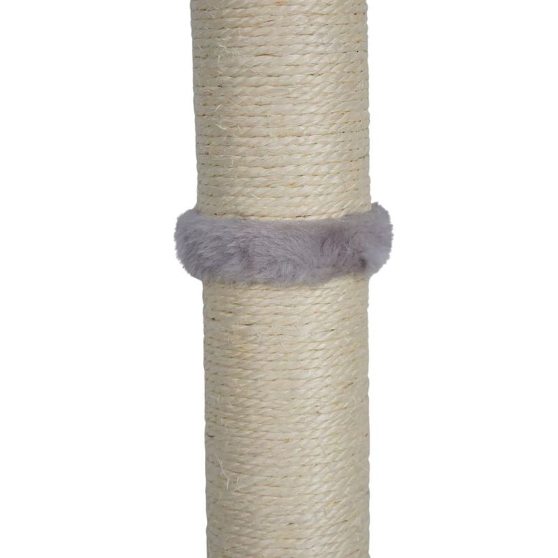 Petshop - Accesorii petshop - Jucarii animale - Ansambluri de joaca - Ansamblu de joaca si stalp sisal pentru pisici, Jumi, cu clopotei, gri, 81 cm - Infinity.ro