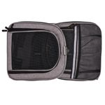 Petshop - Accesorii petshop - Culcusuri si custi - Genti si articole transport - Geanta transport animale de companie pliabila, mesh respirabil, 44x25x28 cm, max. 5 kg, gri - Infinity.ro