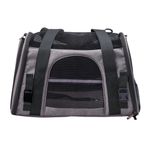 Petshop - Accesorii petshop - Culcusuri si custi - Genti si articole transport - Geanta transport animale de companie pliabila, mesh respirabil, 44x25x28 cm, max. 5 kg, gri - Infinity.ro