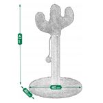 Petshop - Accesorii petshop - Jucarii animale - Ansambluri de joaca - Ansamblu de joaca si stalp sisal pentru pisici, Jumi, model cactus verde, 43 cm - Infinity.ro