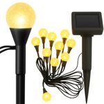 Casa si Gradina - Corpuri si surse de iluminat - Iluminat exterior - Lampi solare - Set de lumini solare de gradina, tip ghirlanda cu 10 LED-uri IP44, 3.8M, 1.2v, Jumi - Infinity.ro