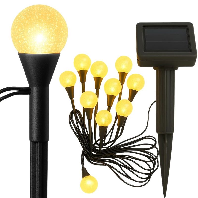 Casa si Gradina - Corpuri si surse de iluminat - Iluminat exterior - Lampi solare - Set de lumini solare de gradina, tip ghirlanda cu 10 LED-uri IP44, 3.8M, 1.2v, Jumi - Infinity.ro