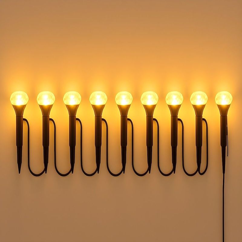 Casa si Gradina - Corpuri si surse de iluminat - Iluminat exterior - Lampi solare - Set de lumini solare de gradina, tip ghirlanda cu 10 LED-uri IP44, 3.8M, 1.2v, Jumi - Infinity.ro