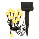 Casa si Gradina - Corpuri si surse de iluminat - Iluminat exterior - Lampi solare - Set de lumini solare de gradina, tip ghirlanda cu 10 LED-uri IP44, 3.8M, 1.2v, Jumi - Infinity.ro