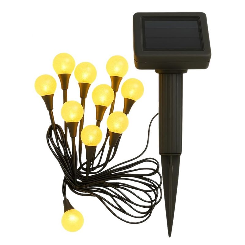 Casa si Gradina - Corpuri si surse de iluminat - Iluminat exterior - Lampi solare - Set de lumini solare de gradina, tip ghirlanda cu 10 LED-uri IP44, 3.8M, 1.2v, Jumi - Infinity.ro
