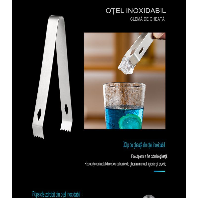Casa si Gradina - Bucatarie si vesela - Accesorii bar - Kit complet pentru barmani Lewei MC-YKL23, Suport acrilic, 23 piese, 750 ml, dimensiuni 19x12x30.5 CM, Set barman - Infinity.ro