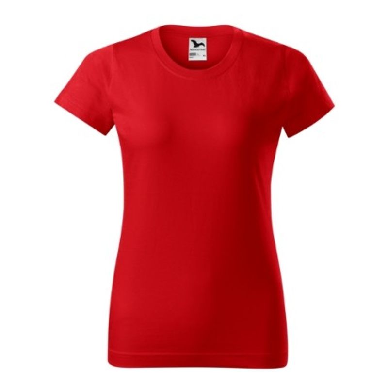 Fashion, accesorii si bijuterii - Femei - Imbracaminte femei - Tricouri si topuri femei - Tricou pentru dama Malfini Basic 134, bumbac 160 g/mp, croiala cambrata, roşu - 3XL - Infinity.ro