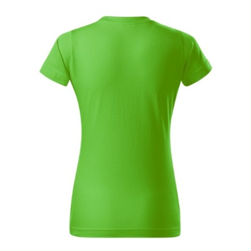 Fashion, accesorii si bijuterii - Femei - Imbracaminte femei - Tricouri si topuri femei - Tricou pentru dama Malfini Basic 134, bumbac 160 g/mp, croiala cambrata, verde mar - L - Infinity.ro