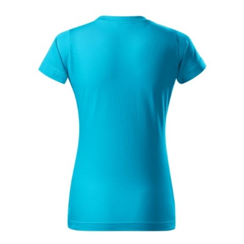 Fashion, accesorii si bijuterii - Femei - Imbracaminte femei - Tricouri si topuri femei - Tricou pentru dama Malfini Basic 134, bumbac 160 g/mp, croiala cambrata, turcoaz - L - Infinity.ro
