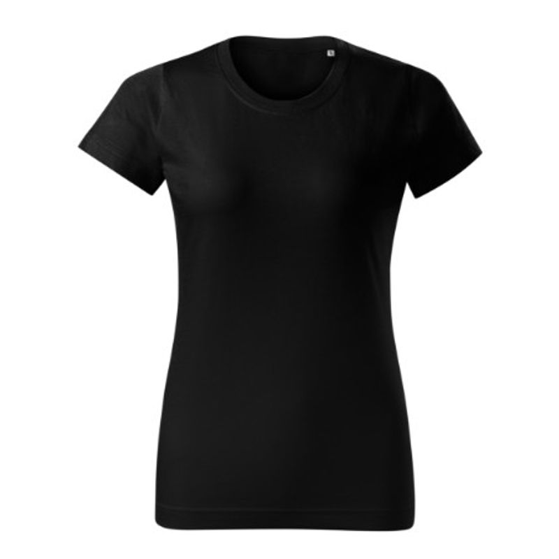 Fashion, accesorii si bijuterii - Femei - Imbracaminte femei - Tricouri si topuri femei - Tricou pentru dama Malfini Basic Free F34, bumbac 160 g/mp, negru - M - Infinity.ro