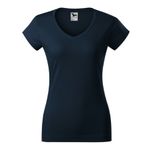 Fashion, accesorii si bijuterii - Femei - Imbracaminte femei - Tricouri si topuri femei - Tricou pentru dama, Fit V-neck 162, Malfini, albastru - 2XL - Infinity.ro