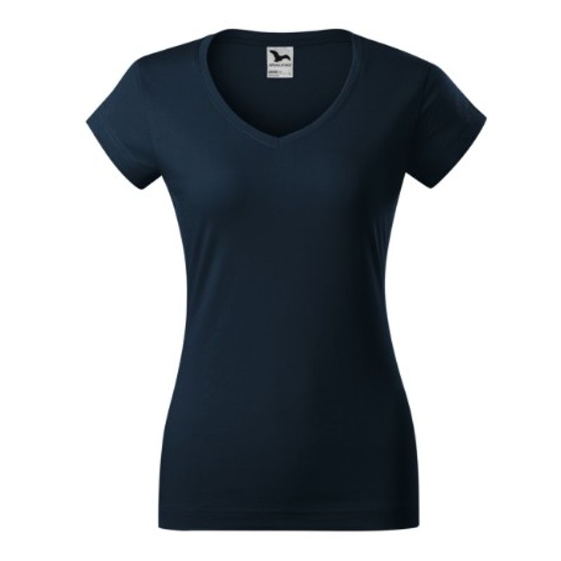 Fashion, accesorii si bijuterii - Femei - Imbracaminte femei - Tricouri si topuri femei - Tricou pentru dama, Fit V-neck 162, Malfini, albastru - 2XL - Infinity.ro