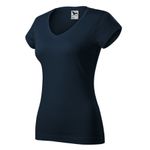 Fashion, accesorii si bijuterii - Femei - Imbracaminte femei - Tricouri si topuri femei - Tricou pentru dama, Fit V-neck 162, Malfini, albastru - 2XL - Infinity.ro