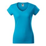 Fashion, accesorii si bijuterii - Femei - Imbracaminte femei - Tricouri si topuri femei - Tricou pentru dama, Fit V-neck 162, Malfini, turcoaz - L - Infinity.ro