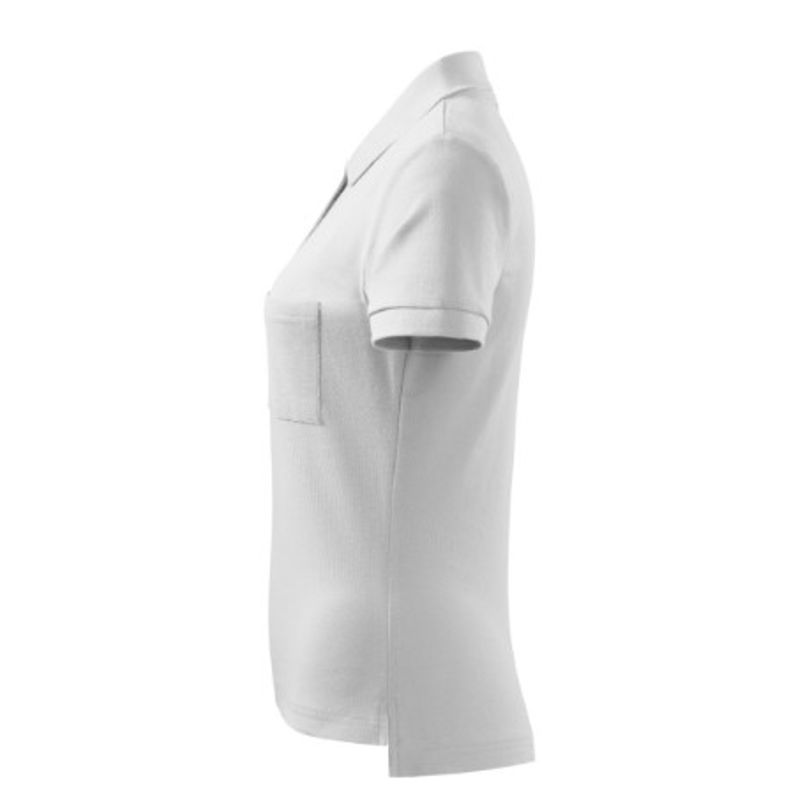 Fashion, accesorii si bijuterii - Femei - Imbracaminte femei - Tricouri si topuri femei - Tricou polo pentru dama, Cotton 213, Malfini, alb - 2XL - Infinity.ro