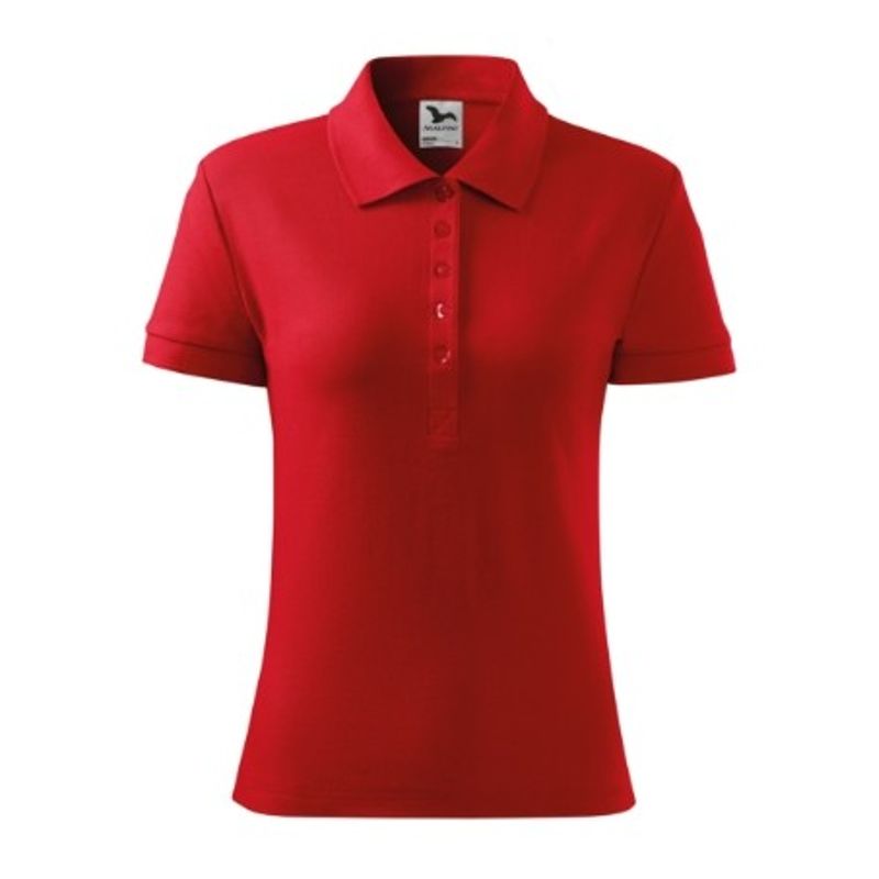 Fashion, accesorii si bijuterii - Femei - Imbracaminte femei - Tricouri si topuri femei - Tricou polo pentru dama, Cotton 213, Malfini, roşu - 2XL - Infinity.ro