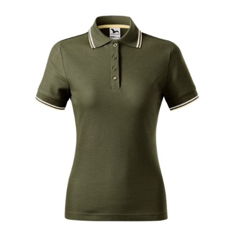 Fashion, accesorii si bijuterii - Femei - Imbracaminte femei - Tricouri si topuri femei - Tricou polo pentru dama, Focus 233, Malfini, militar - M - Infinity.ro