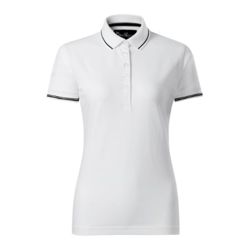 Fashion, accesorii si bijuterii - Femei - Imbracaminte femei - Tricouri si topuri femei - Tricou polo pentru dama, Perfection plain 253, Malfini, alb - 2XL - Infinity.ro