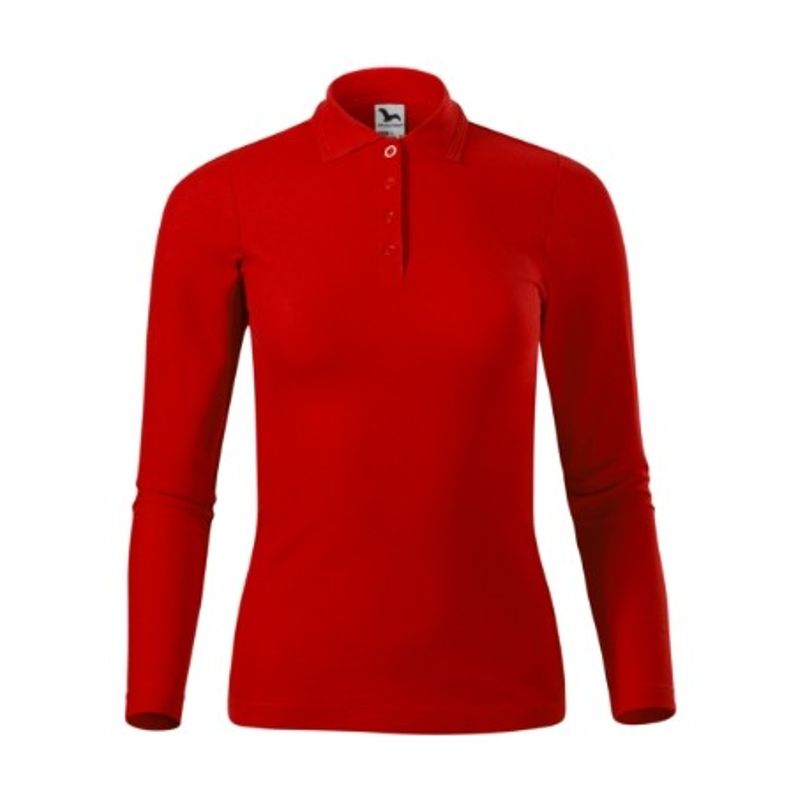 Fashion, accesorii si bijuterii - Femei - Imbracaminte femei - Tricouri si topuri femei - Tricou polo pentru dama, Pique Polo LS 231, Malfini, roşu - M - Infinity.ro